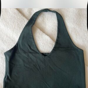 Brandy Melville Dark green halter Crop Top